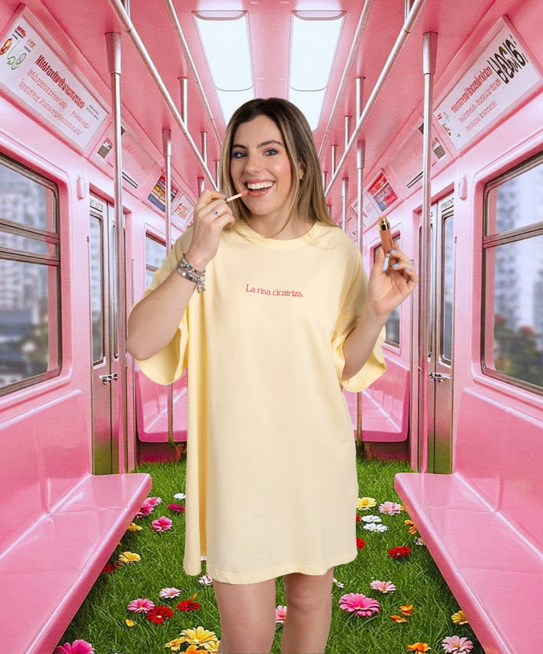 Camiseta larga la risa cicatriza