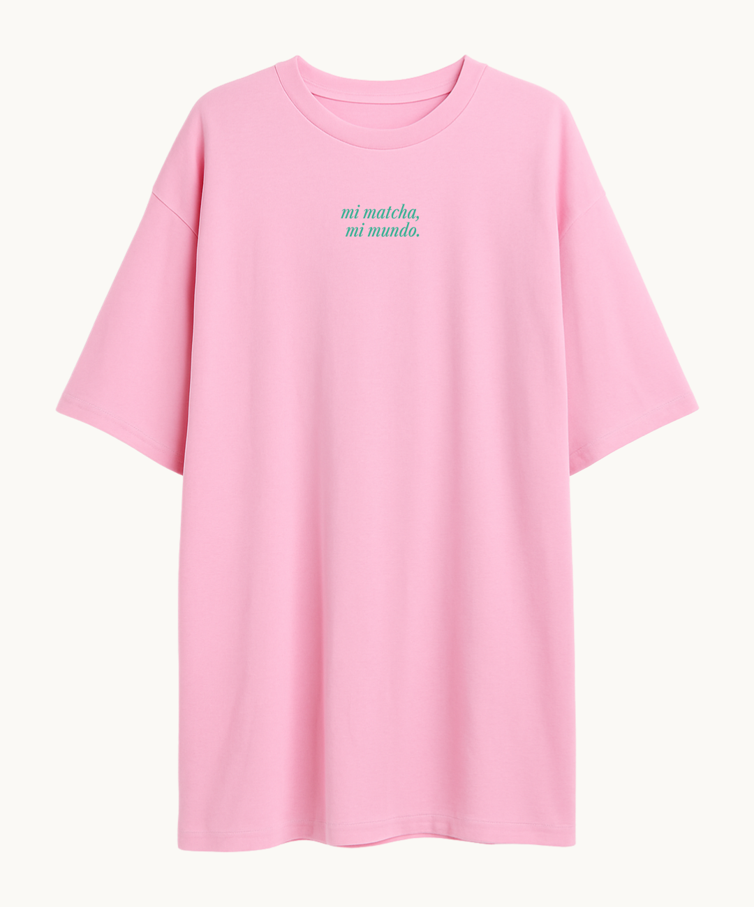 Camiseta larga mi matcha mi mundo